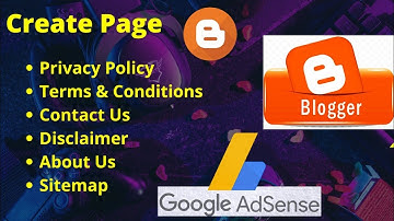 How to create blogger page to Get Adsense Approval Create privacy policy page | blogger
