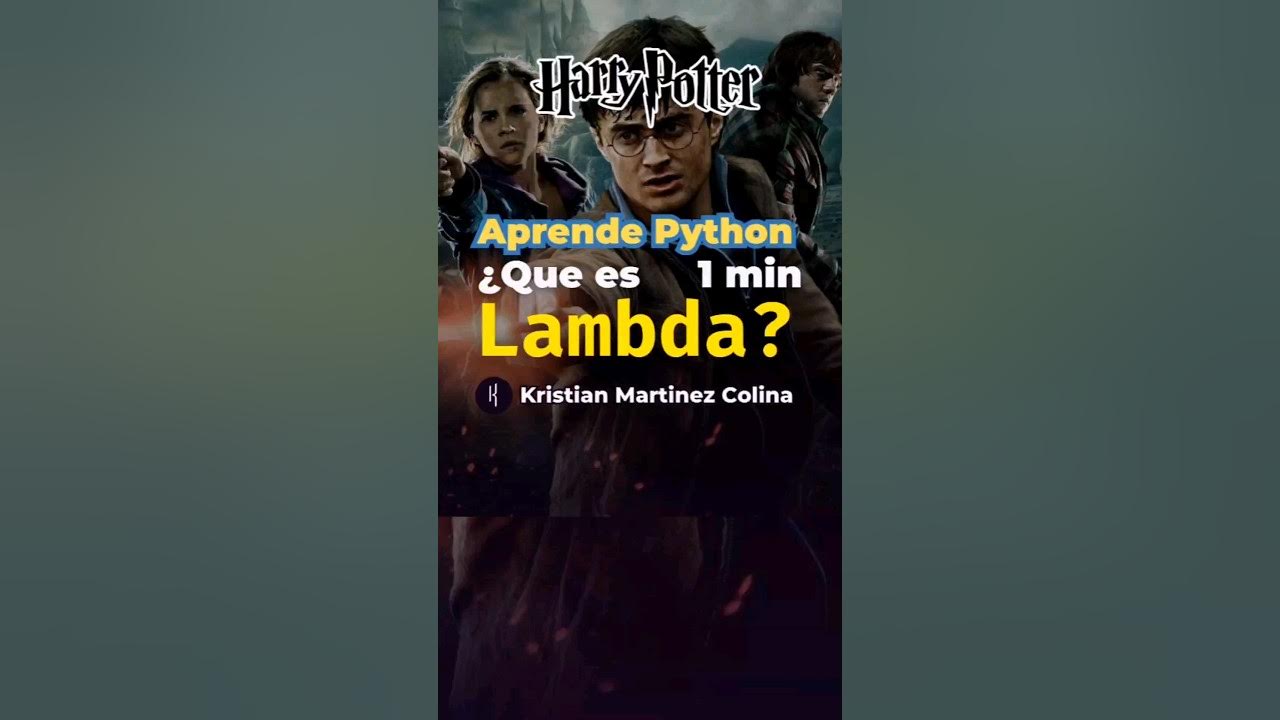 Que es lambda en python explicado con Harry Potter fácil #python # ...