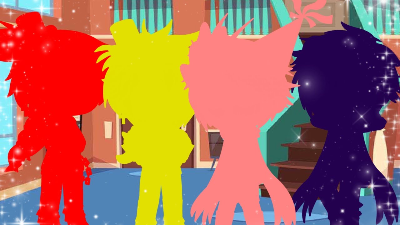 Ennard, Gold, Nightmare e Glitchtrap sendo humanos por 24 horas/My AU/FNAF