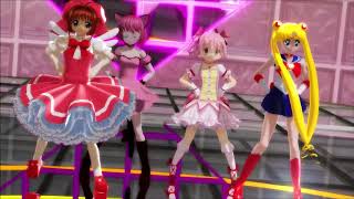 [MMD] Sailor Moon, Cardcaptor Sakura, Mew Ichigo/Strawberry and Madoka Kaname - Poker Face