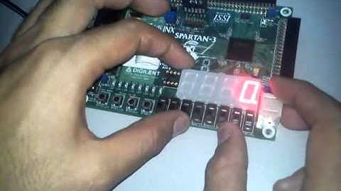 Sumador-Restador de 4 bits en VHDL , con salida a Display. Programación Reconfigurable
