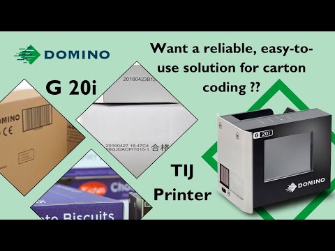 Domino G20i Thermal Inkjet printer providing a simple, single sided carton coding solution