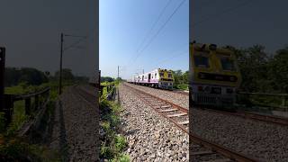 ICF Medha 3 Phase Emu Local Train At Curves Crossing #shorts #viralvideo #4k #railtracker