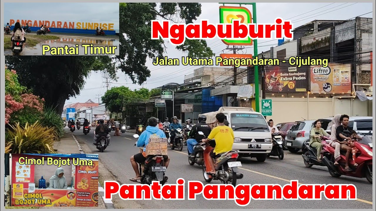Ngabuburit di Pantai Pangandaran | Jalan Utama Cijulang | Beli Cimol Bojot Uma