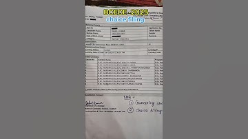 Bcece choice filling 2025|councelling start|#counselling #bscnursing