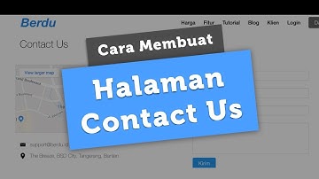Membuat Halaman Contact Us (Hubungi Kami) - Berdu.id