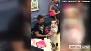 Little girl fighting cancer 'marries' her favorite nurse