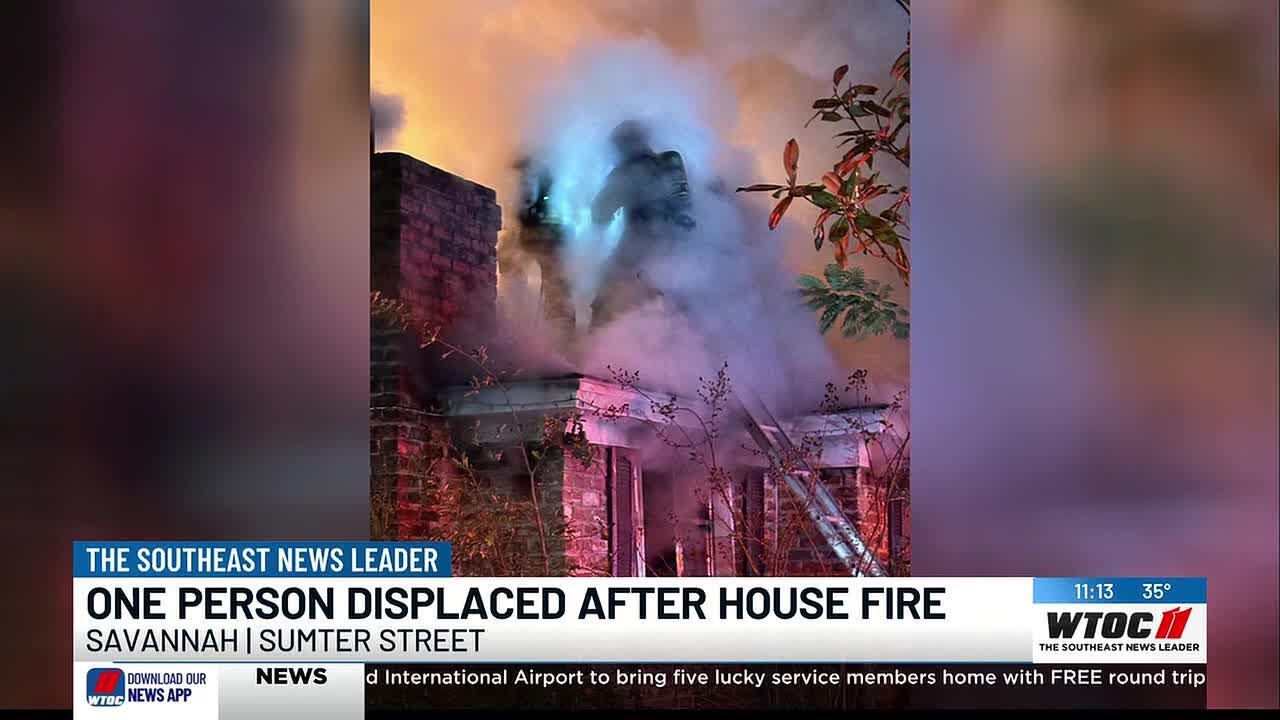 One person displaced after Friday night fire on Sumter St. - YouTube