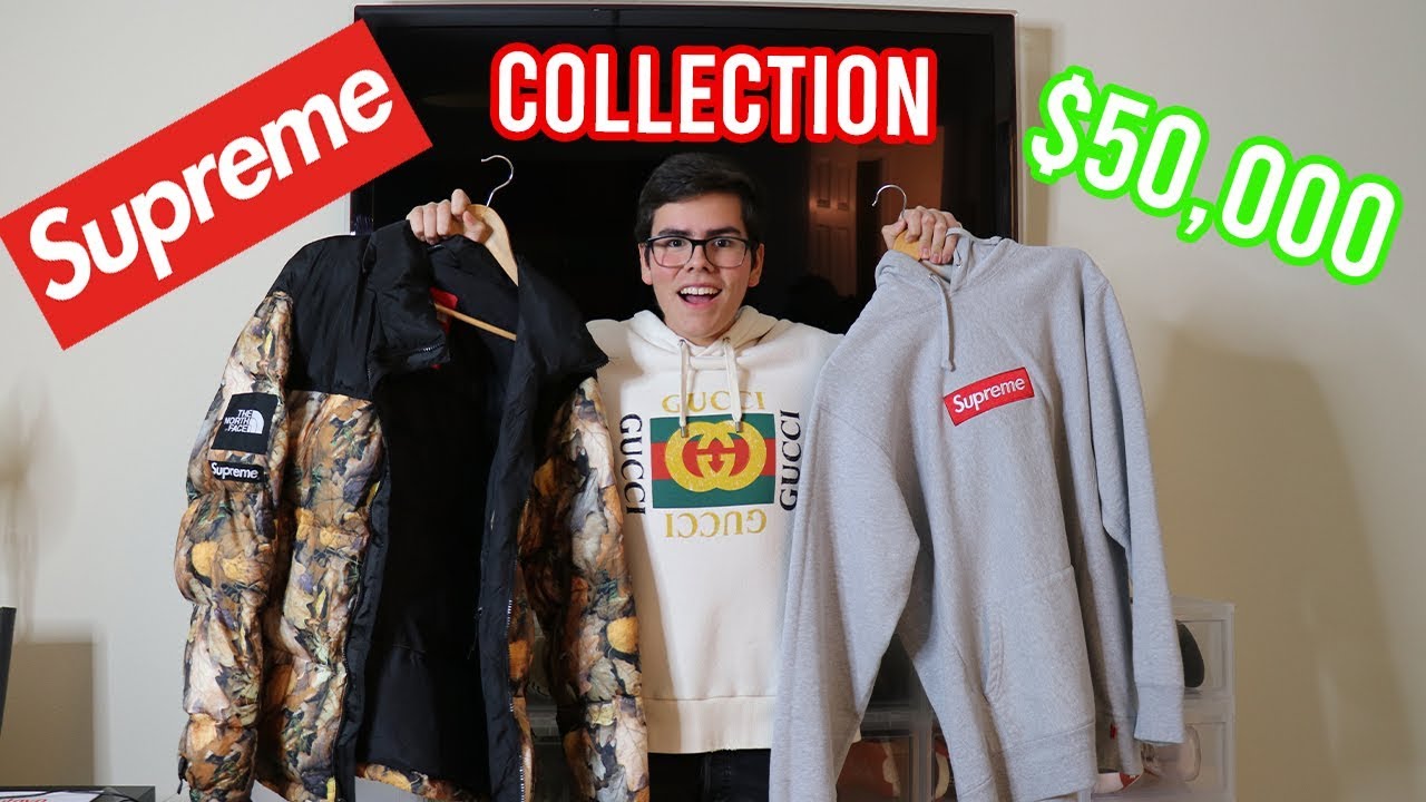 18 YEAR OLD SHOWS OFF $50,000 SUPREME COLLECTION - YouTube