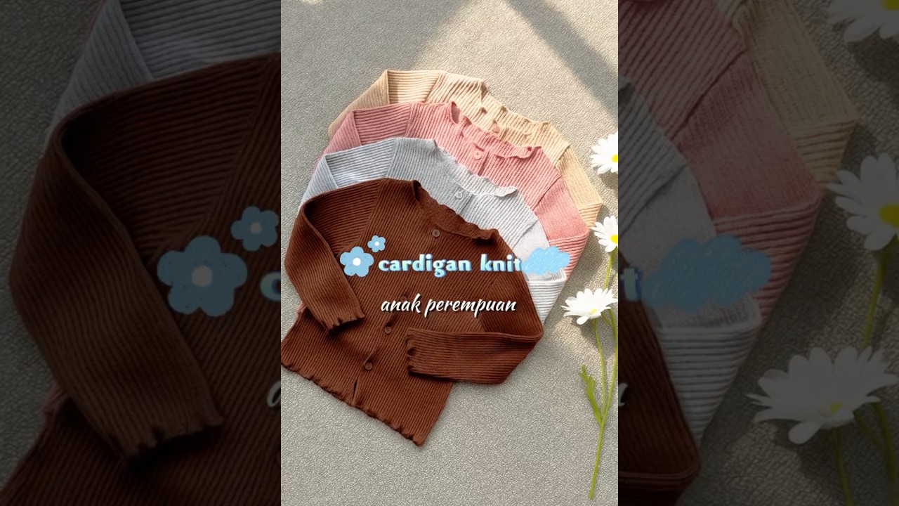 review cardigan knit anak perempuan 