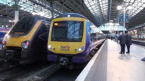 First Transpennine Express 170306 departing Manchester Piccadilly