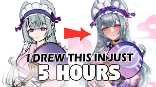 My EFFICIENCY in Digital Art (so I can draw faster) l Mizuki Digital Speed Paint