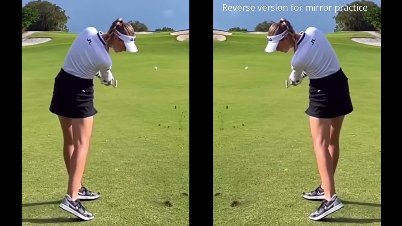 Nelly Korda Slow Motion Iron Swing