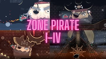 ALL ZONE PIRATE LEVELS (I-IV), [ALL 12 COINS] by Wilz - Geometry Dash [2.1 - 2.2]
