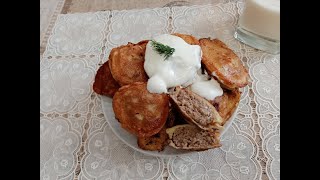 ЛЕНИВЫЕ БЕЛЯШИ С МЯСОМ! Самые нежные, сочные и быстрые в приготовлении!/Juicy belyashi with meat.