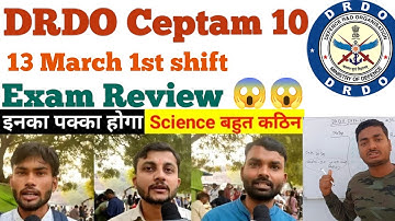 DRDO 13 March 1st shift A and A exam analysis. Live centre se . DRDO exam review 13 March.#drdo