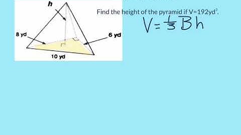 Volume of a Pyramid (Backward to find height)