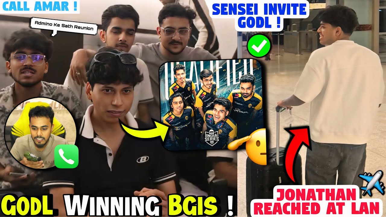 Sensei Talk With Amar & Invite GodL💛🫡Jonathan Reached At Lan🐐✈️Epic Reply GodL Wining Bgis🔥💯