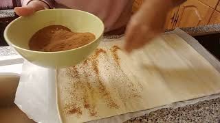 Puff pastry cinnamon roll for snack/Regina's Recipe