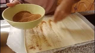 Puff pastry cinnamon roll for snack/Regina's Recipe