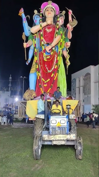 Gulab Srinivas Biggest Durga Mata Nimajjanam | 45 Feet Tallest #Durga ...