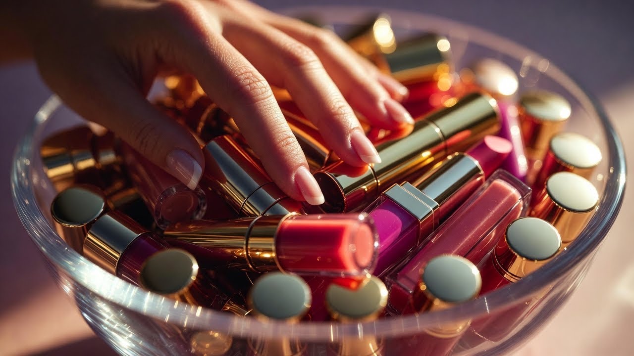 ASMR Satisfying Makeup Rummaging & Glass Clinking 💄 No Talking