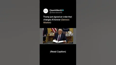 President Donald Trump signs the executive order launching the bold new Genesis Mission.