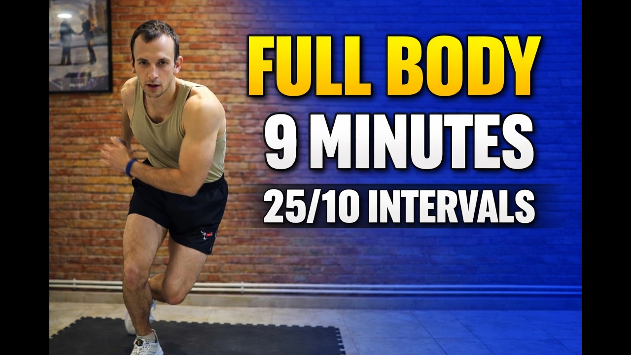 FULL BODY HIIT IN 9 MIN  (25/10 INTERVAL) / NO EQUIPMENT