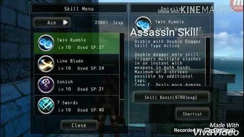 Avabel online:Assassin Skills