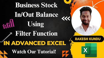 How to Track Inventory Status using Filter Function in Excel | Stock In/Out Details Check In Excel