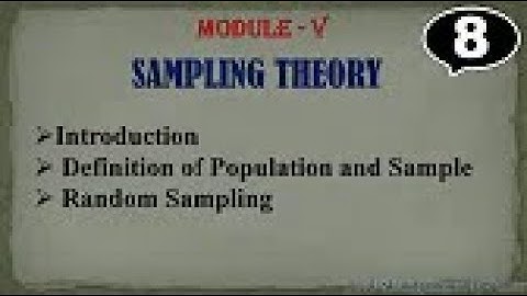 #8    Sampling Theory    Introduction    Definition    Population    Sample    Random Sampling