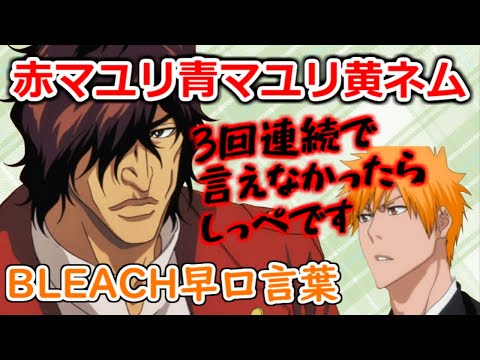 【BLEACH文字起こし】BLEACH早口言葉【安元洋貴】