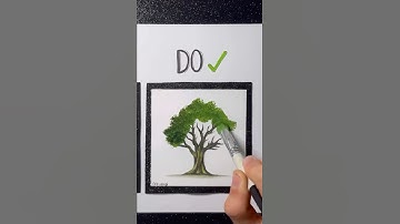 How to Paint a Realistic Tree with Acrylic Technique! 🌳✨🤔 Easy Art ! 🎨 #artwork #hack #tree