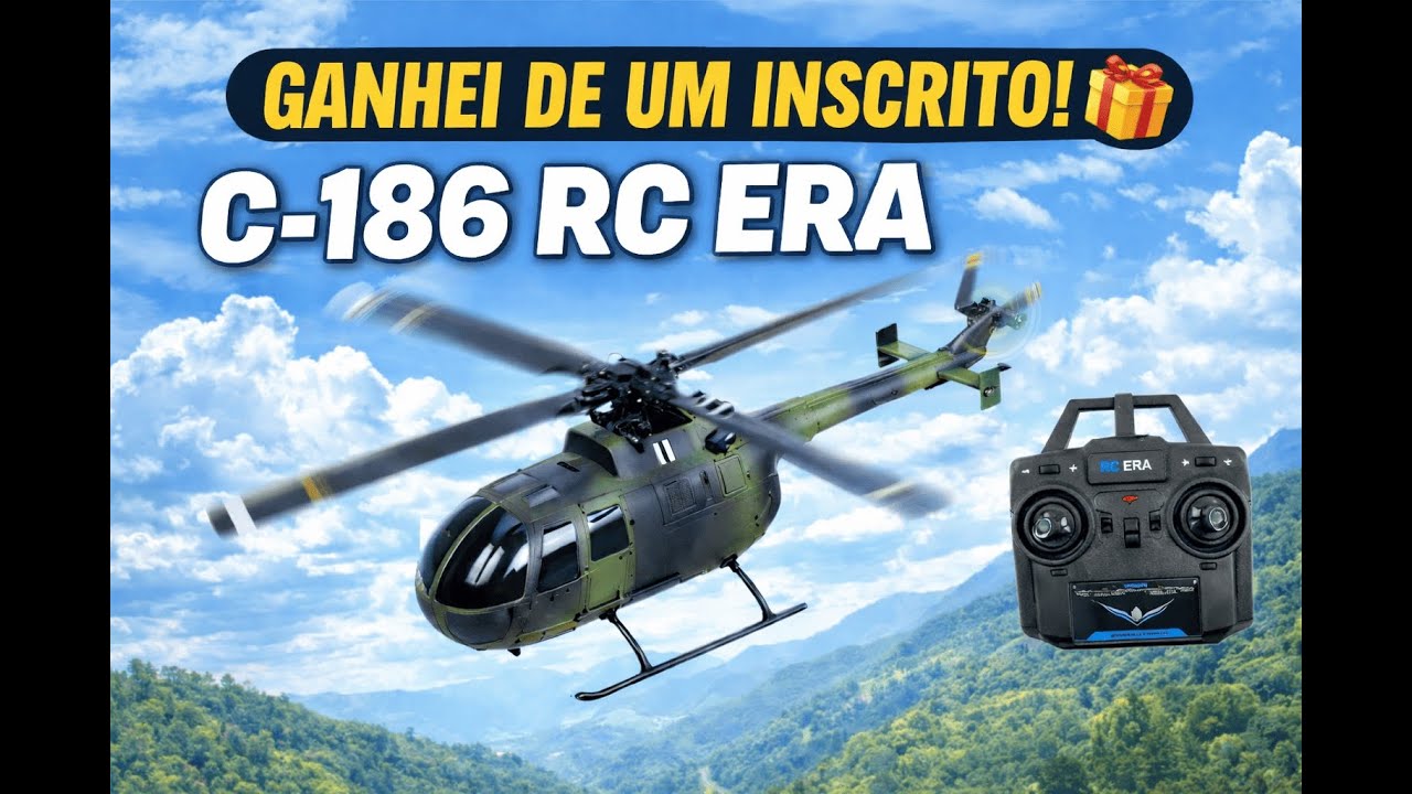 Um Inscrito Me Presenteou! 🎁 Helicóptero C 186 RC ERA  Unboxing + Voo
