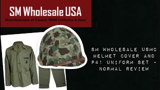SM Wholesale USMC Helmet Cover and P41 Uniform Set - Normal Review