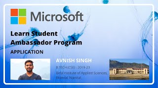 [SELECTED] Microsoft Learn Student Program Application: Avnish Singh screenshot 2