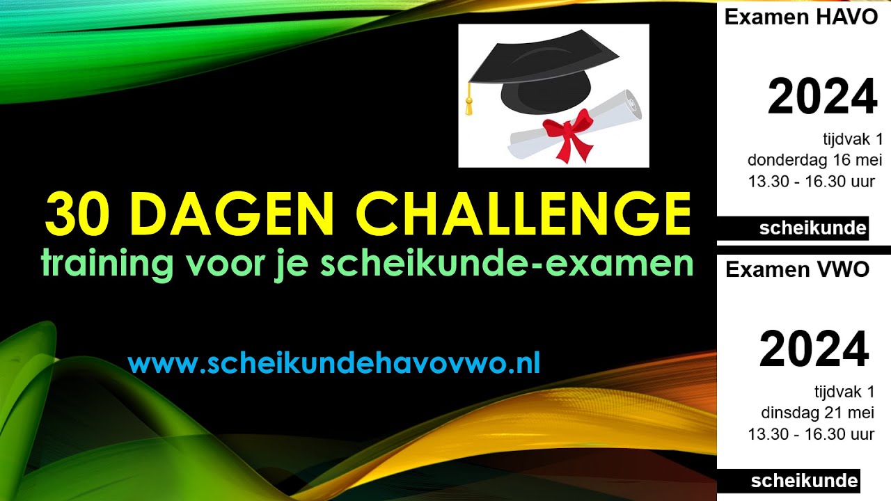 30 dagen challenge 2024 examentraining scheikunde havo en vwo helemaal