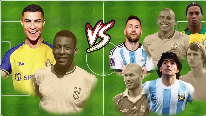 Football National Heros - Zidane, Ronaldo, Pelé, Maradona, Cruyff,  Cristiano Ronaldo 