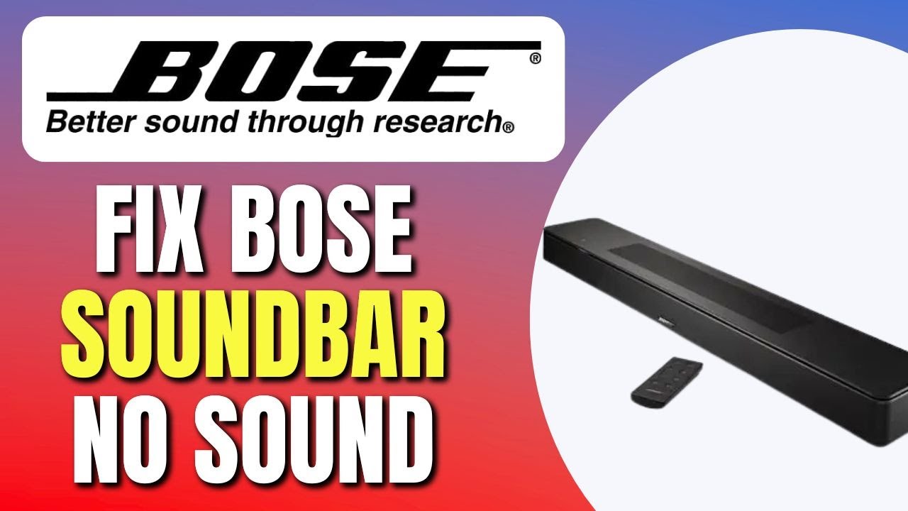 How To Fix Bose Soundbar No Sound From TV Problem | Bose Soundbar