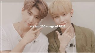 my top 200 songs of 2023