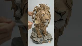 Diy Projects Making Cardboard Lion#diy#cardboard#shorts