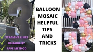 BALLOON MOSAIC HELPFUL TIPS AND TRICKS | #3 MOSAIC TUTORIAL| The Real Loverlee