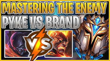 CHALLENGER PYKE TEACHES HOW TO BEAT BRAND!?! MASTERING THE ENEMY!!! League of Legends