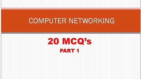 part 1| computer networking mcq | networking  mcq answer and question