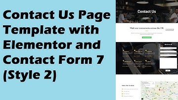 Build a Contact us page template with Elementor and Contact form 7 Style 2