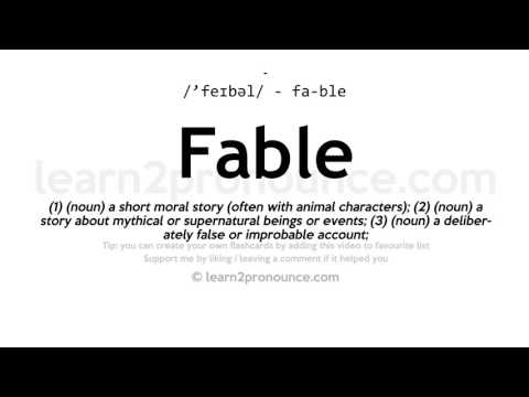 Pronunciation of Fable | Definition of Fable