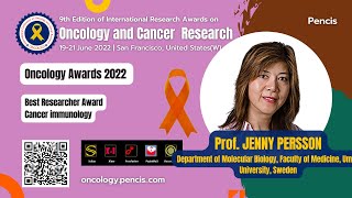 Prof. Jenny Persson, Faculty of Medicine, Umeå University, Sweden, Best Researcher Award