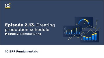 1C:ERP Fundamentals Сourse - Manufacturing. Creating production schedule. Episode 2.13