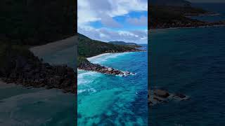 Seychelles Grand Anse Beach 4K Drone Footage