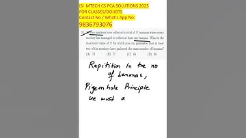 ISI MTech CS PCA 2025 Q23 Solved! Detailed Solution with Final Answer #ISIMTech2025 #PCA #CSExam